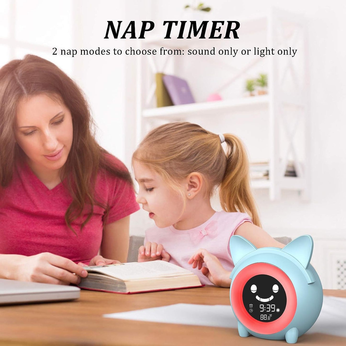 Kids Alarm Clock with Sleep Trainer and Night Light