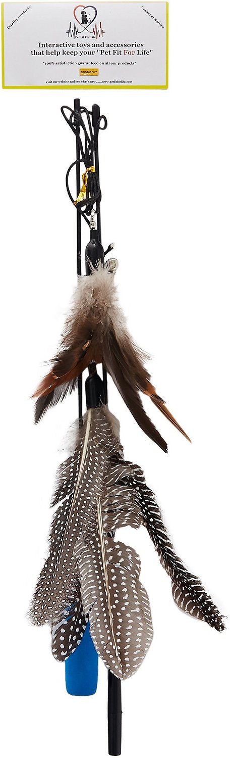 Pet Fit For Life 2 Guinea Feather Wand Cat Toy