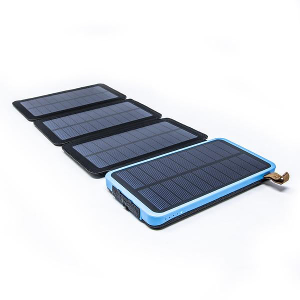 Stealth Angel 4-Fold Solar Dual-USB Charger 10,000mAH and LED Light