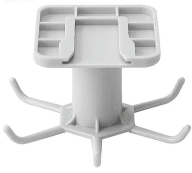 Utensil Holder Hanging Rack 6-Hooks - Under Shelf & Cabinet Kitchen Organizer