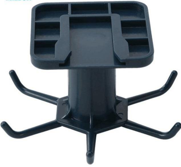 Utensil Holder Hanging Rack 6-Hooks - Under Shelf & Cabinet Kitchen Organizer