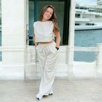 Aurora Linen Two-Piece Set