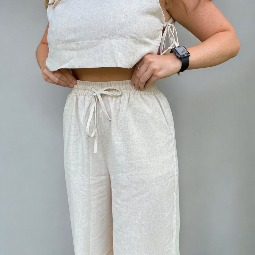 Aurora Linen Two-Piece Set