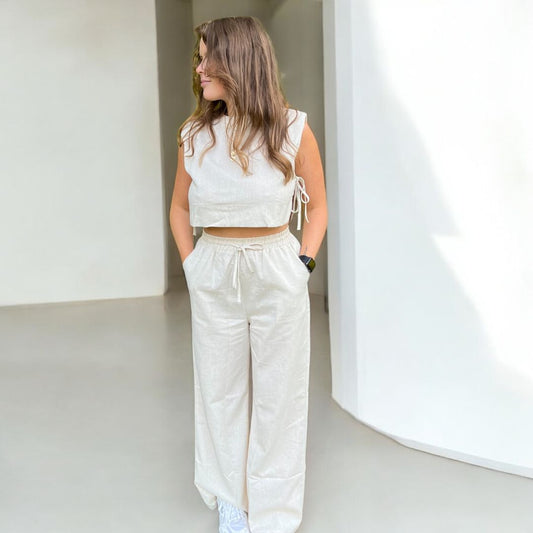 Aurora Linen Two-Piece Set