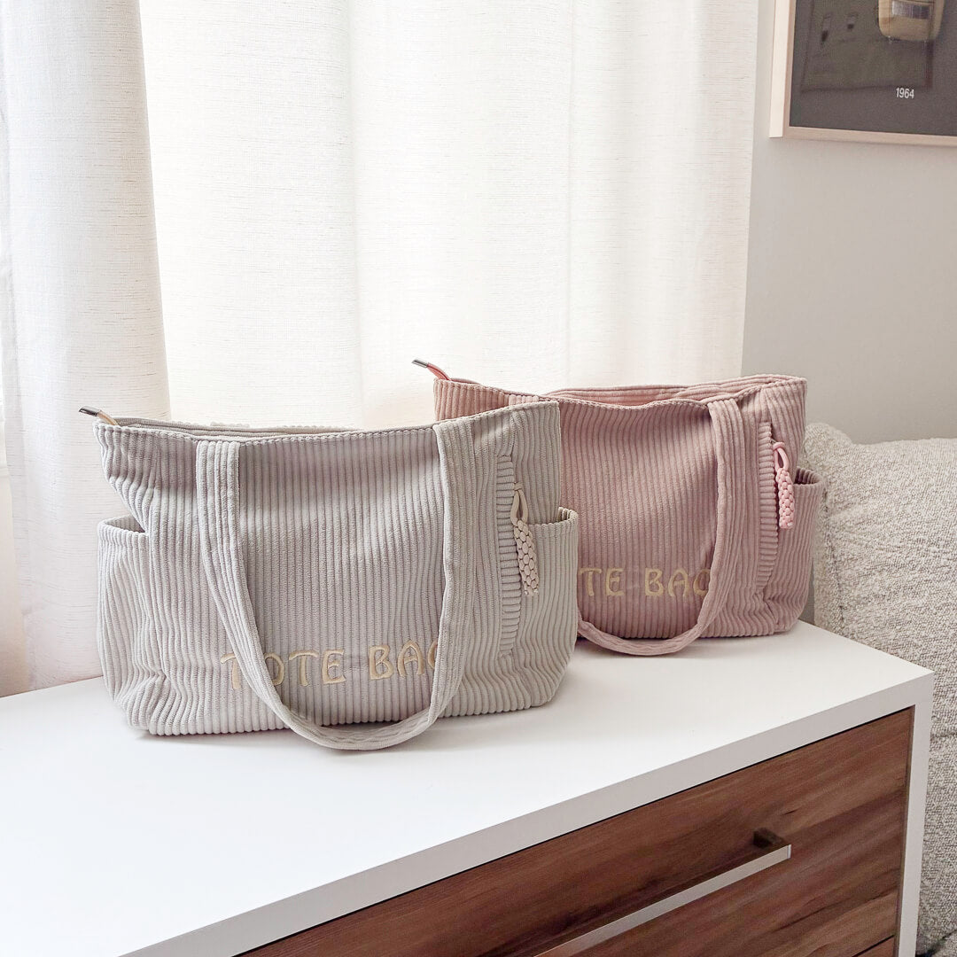 Mia Corduroy Tote Bag