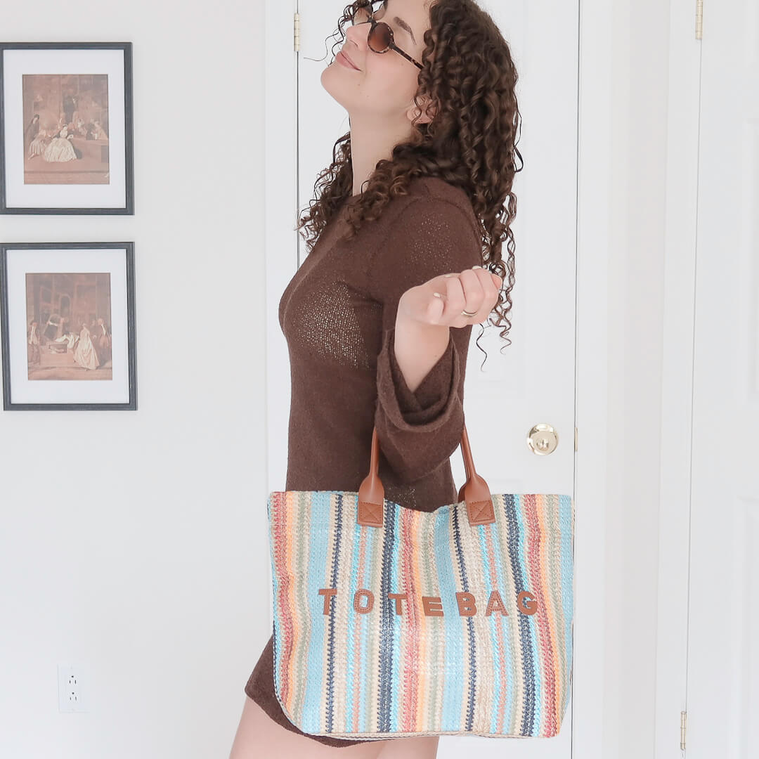 Elise Striped Tote Bag