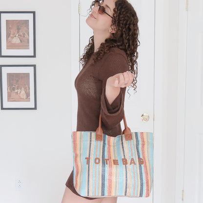 Elise Striped Tote Bag