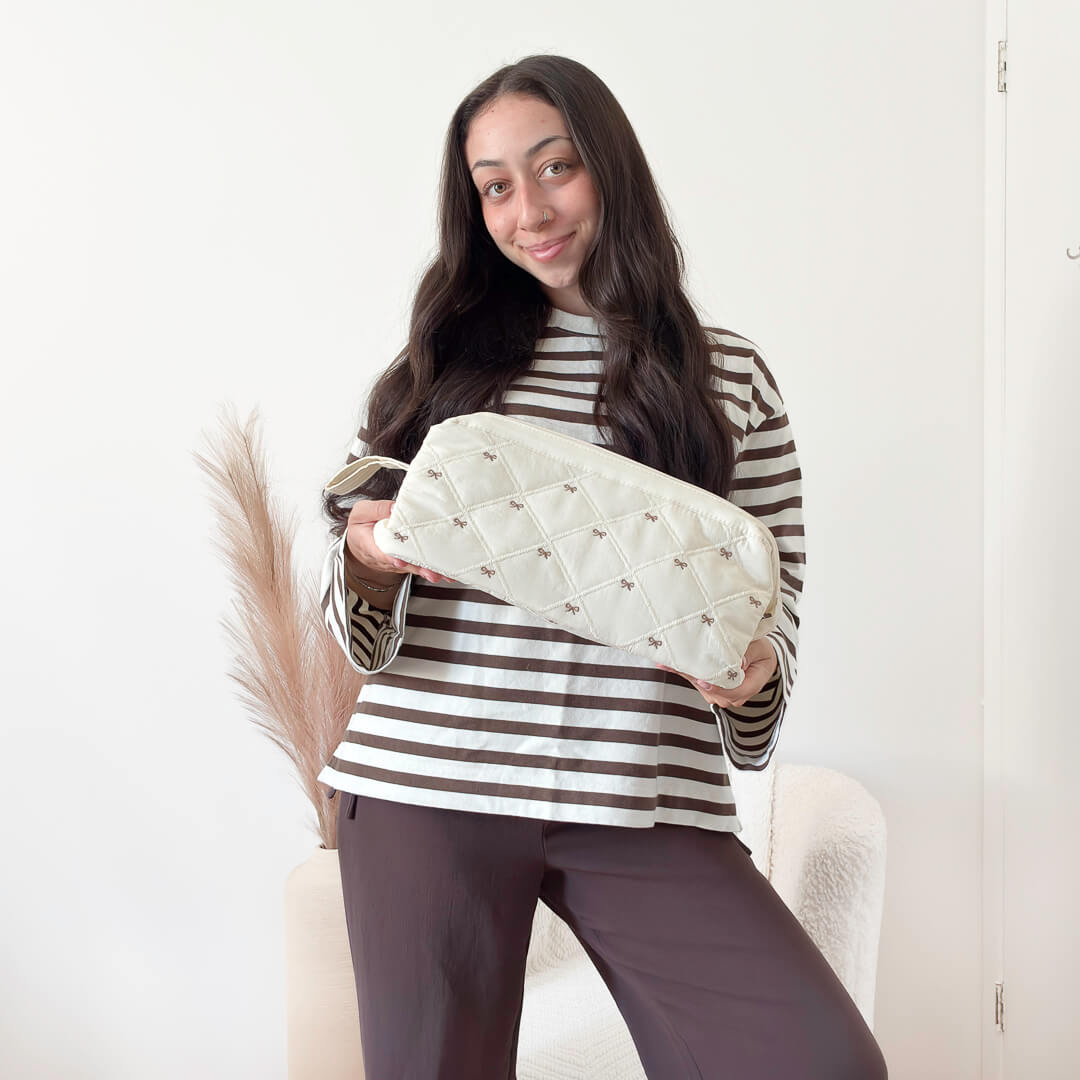 Celeste Bow Makeup Bag