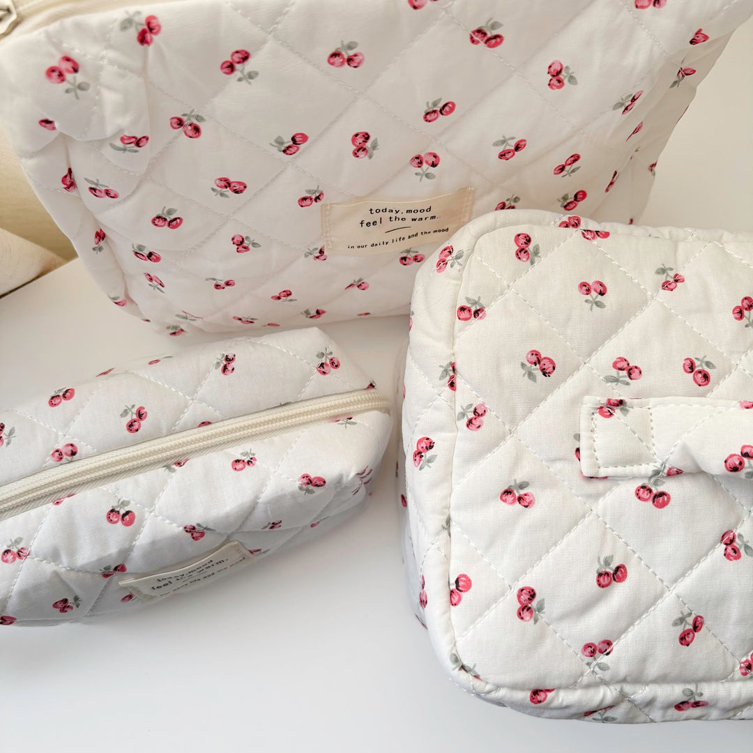 3 PCS Cherry Makeup Bags