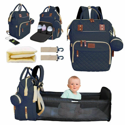 JOYEBABY™ Travel Diaper Bag Backpack With a Built-In CRIB