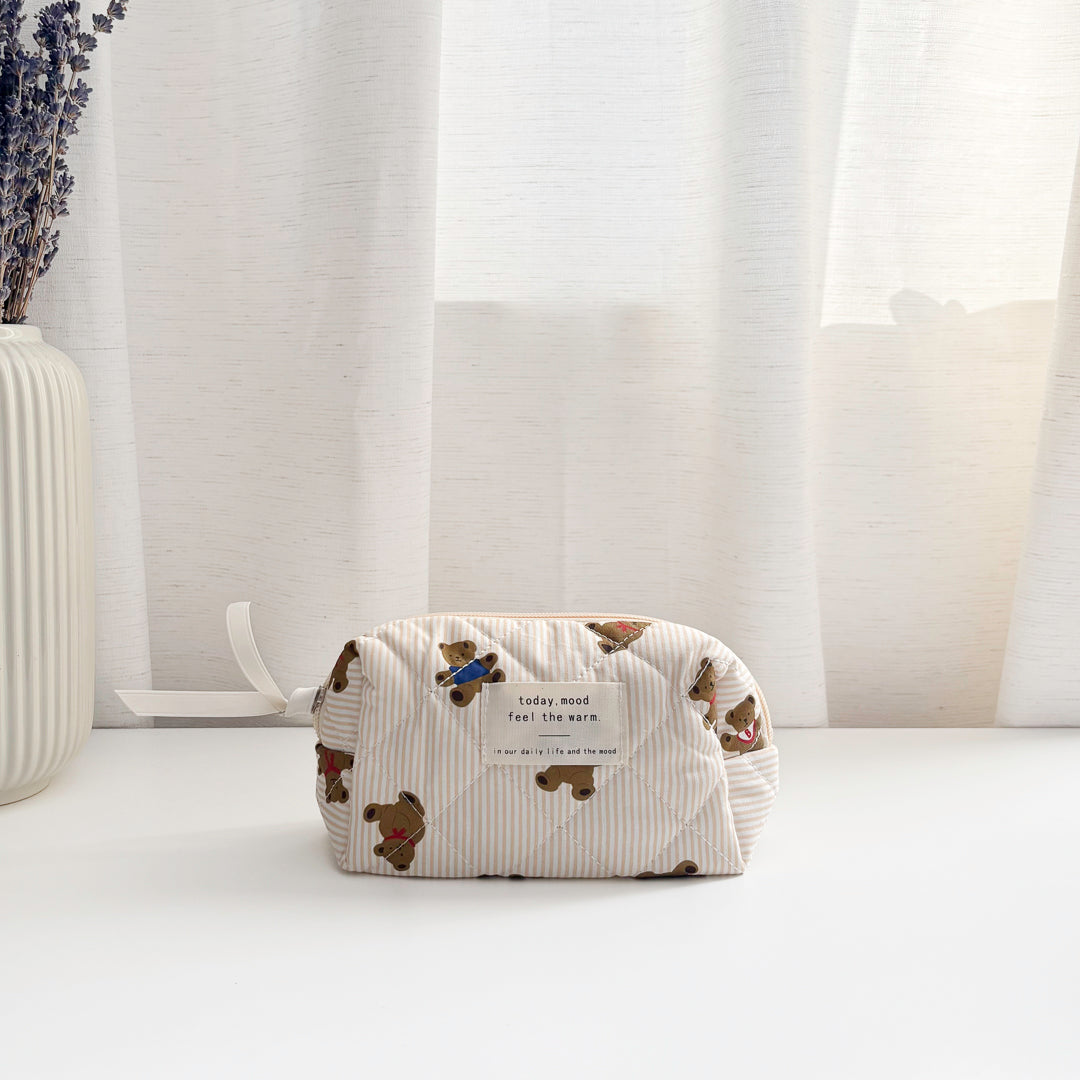 3 PCS Teddy Bear Makeup Bags