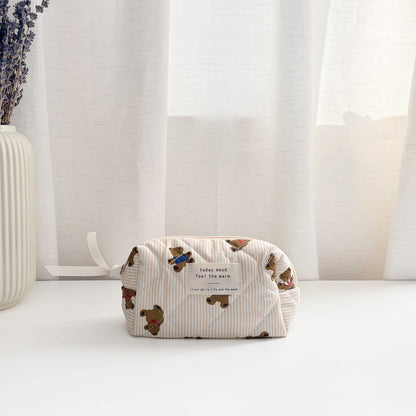 3 PCS Teddy Bear Makeup Bags