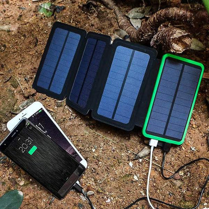 Stealth Angel 4-Fold Solar Dual-USB Charger 10,000mAH and LED Light