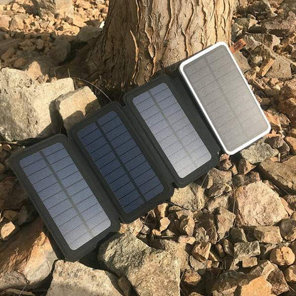 Stealth Angel 4-Fold Solar Dual-USB Charger 10,000mAH and LED Light