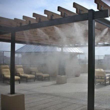 Outdoor mist spray cooling system