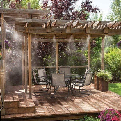 Outdoor mist spray cooling system