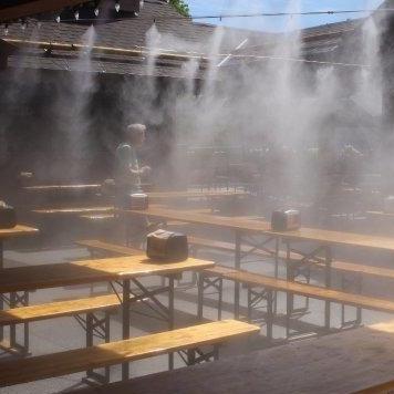 Outdoor mist spray cooling system