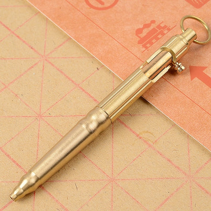 Outdoor Self-defense Retro Stainless Steel Machine Gun Pen | Stainless Steel Bolt Type Tactical Pen