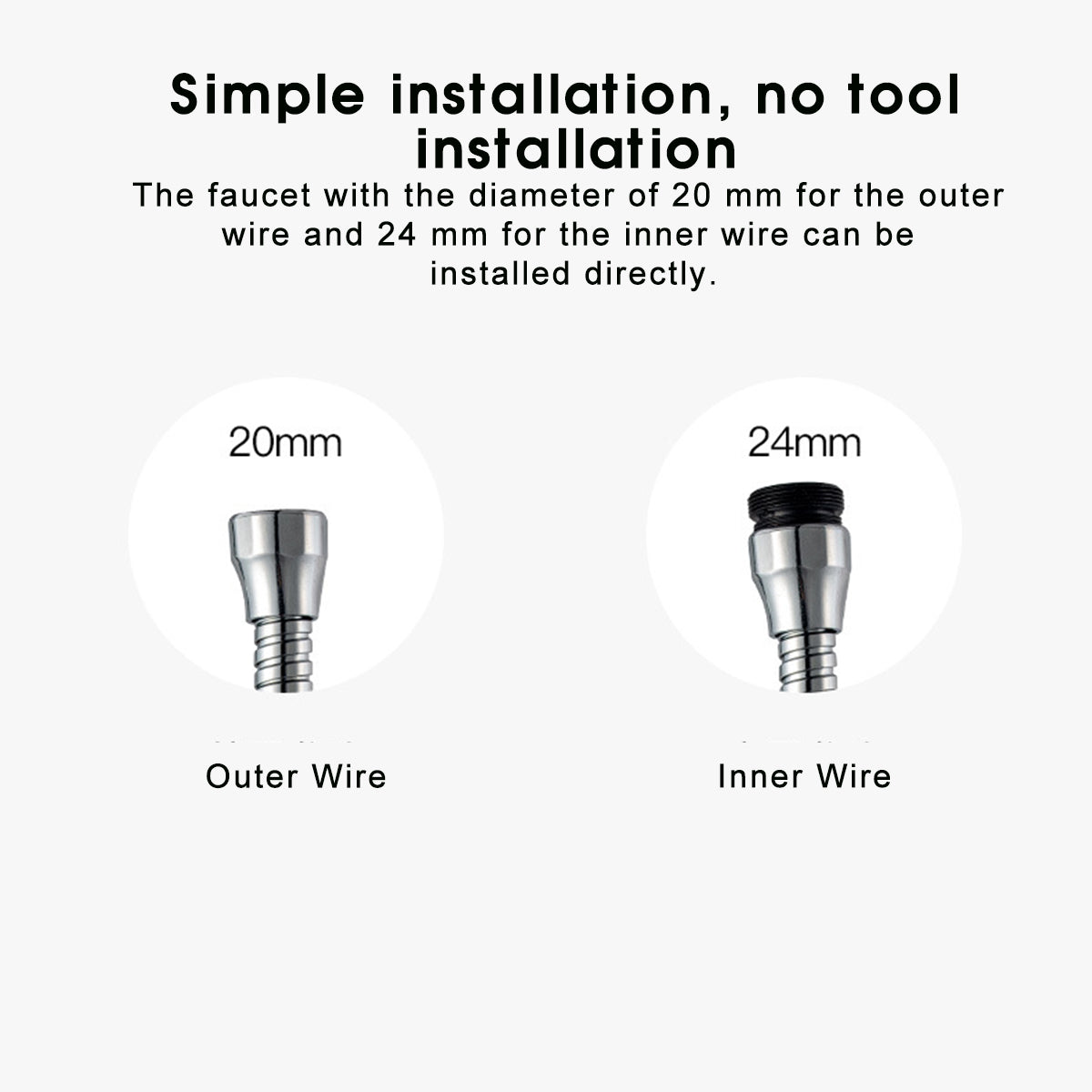 Moveable Kitchen Tap Water Nozzle Extender