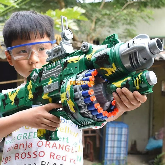 Soft EVA Children Electric Burst Toy Gun 40-fire Soft Bullet Gun Outdoor Parent-Child Toy Soft Bullet Plastic CS gun Toy Pistol