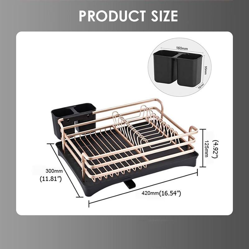 Aluminium Alloy Dish Drying Rack Multifunction Kitchen Washing