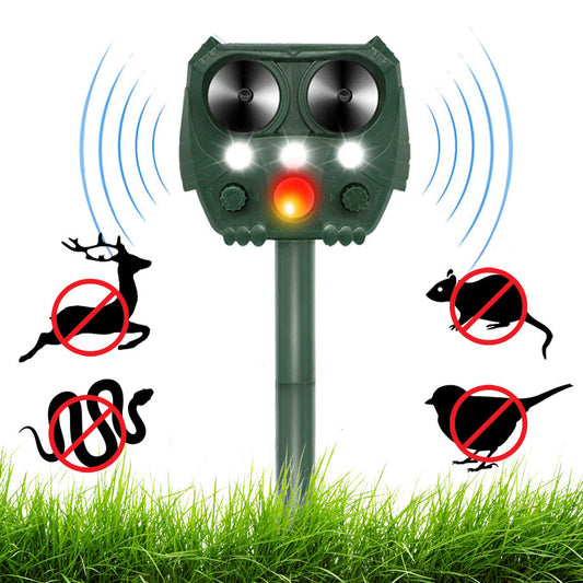 Ultrasonic Solar Powered Motion Activated Animal Repellent