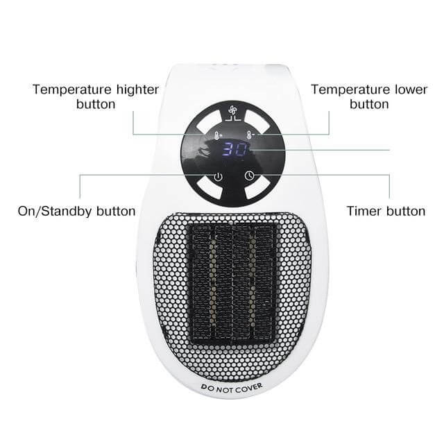 Portable Electric Heater - 500W Space Heater